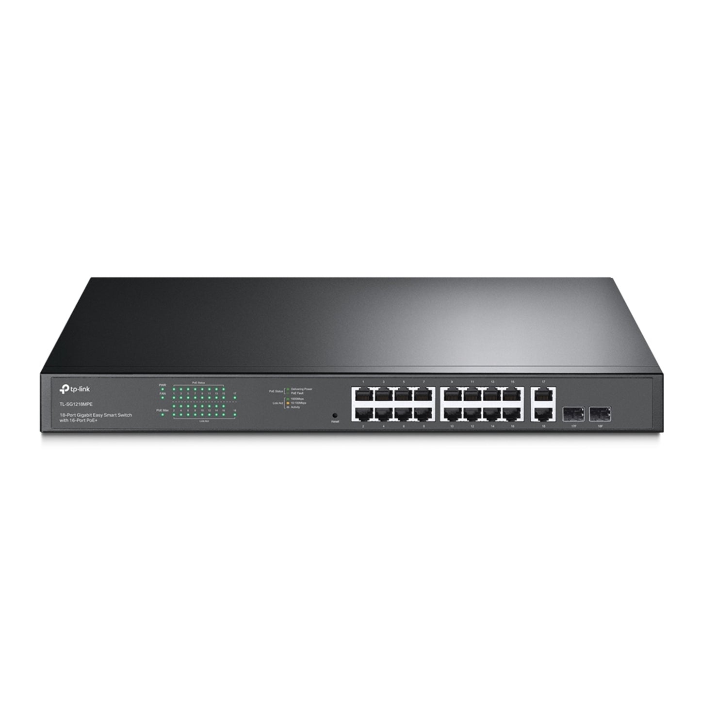 TP-Link TL-SG1218MPE 18-Port Metal Gigabit Easy Smart PoE Switch with 16-Port PoE+ (250W)