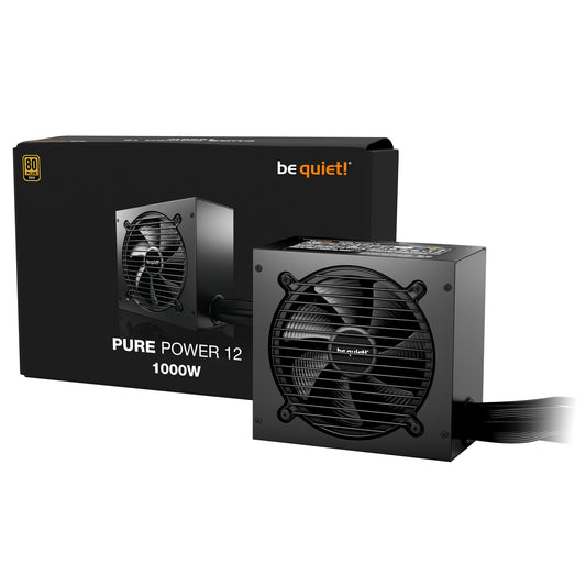 be quiet! 1000W PURE POWER 12, 80 PLUS Gold, ATX 3.1 compliant and PCIe 5.1 compatible,10-year manufacturer's warranty