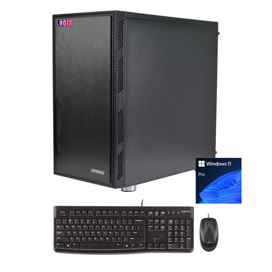 LOGIX 12th Gen Intel Core i5 4.40GHz 16GB RAM, 500GB SSD Business/Education Desktop PC with Windows 11 PRO & Keyboard & Mouse