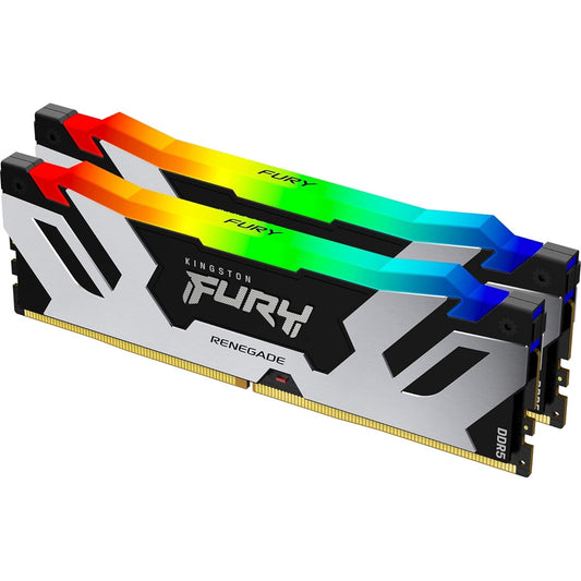 Kingston FURY Renegade RGB KF564C32RSAK2-64 64GB (32GB x2) DDR5 6400MT/s Silver/Black DIMM