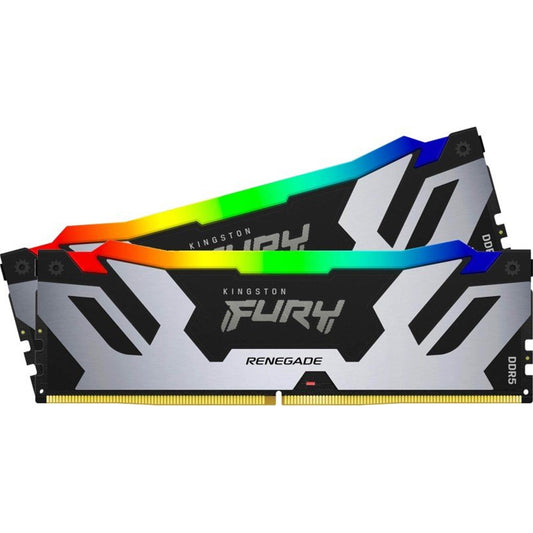 Kingston FURY Renegade RGB KF572C38RSAK2-48 48GB (24GB x2) DDR5 7200MT/s Silver/Black DIMM [XMP]