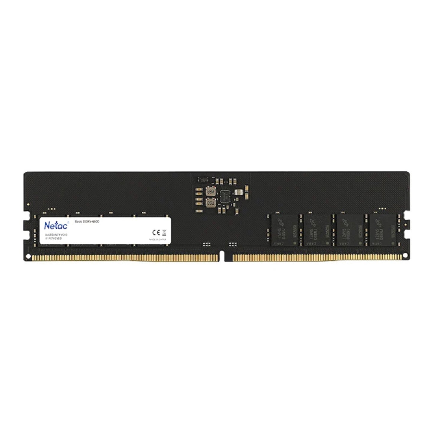 Netac NTBSD5P48SP-08 8GB DIMM System Memory, DDR5, 4800MHz, 1 x 8GB, 288 Pin, 1.1v, CL40-40-40-77 Bulk Packed