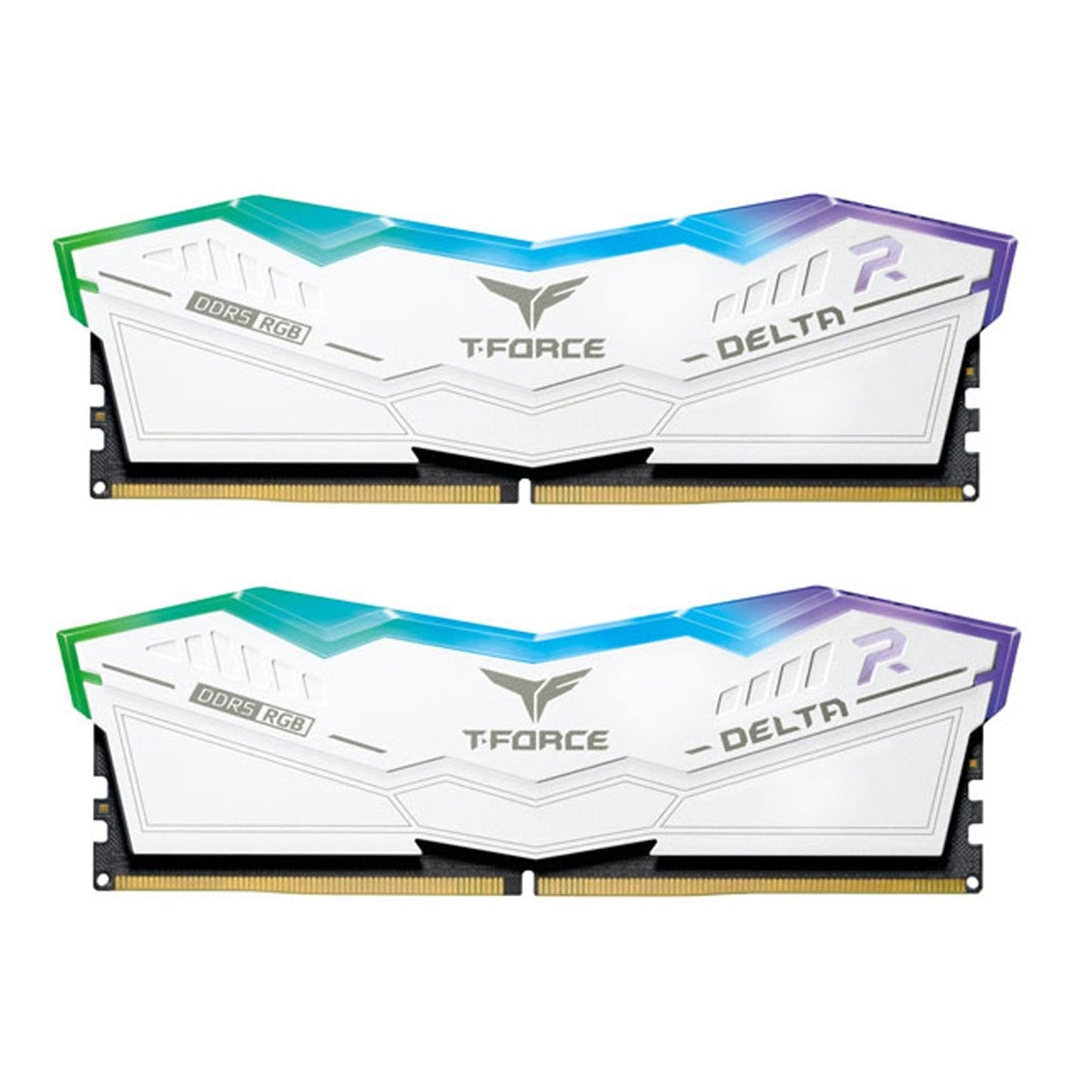 Team T-Force Delta RGB FF4D532G6200HC38ADC01 32GB 6200MHz DDR5 System Memory 2 x 16GB, White, CL38-38-38-78 1.25V