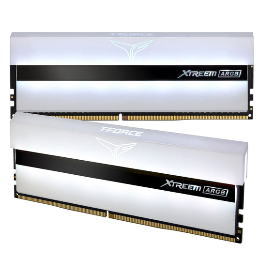 Team T-Force XTREEM ARGB 64GB White Heatsink with ARGB LEDs (2 x 32GB) DDR4 3600MHz DIMM System Memory