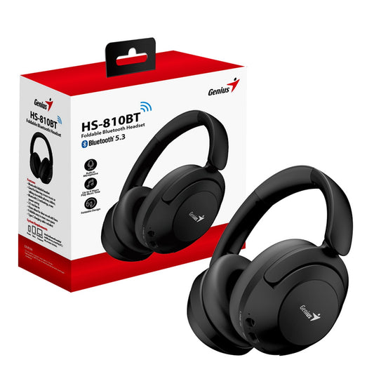 Genius HS-810BT Foldable Bluetooth 5.3 Headset with USB-C Charging