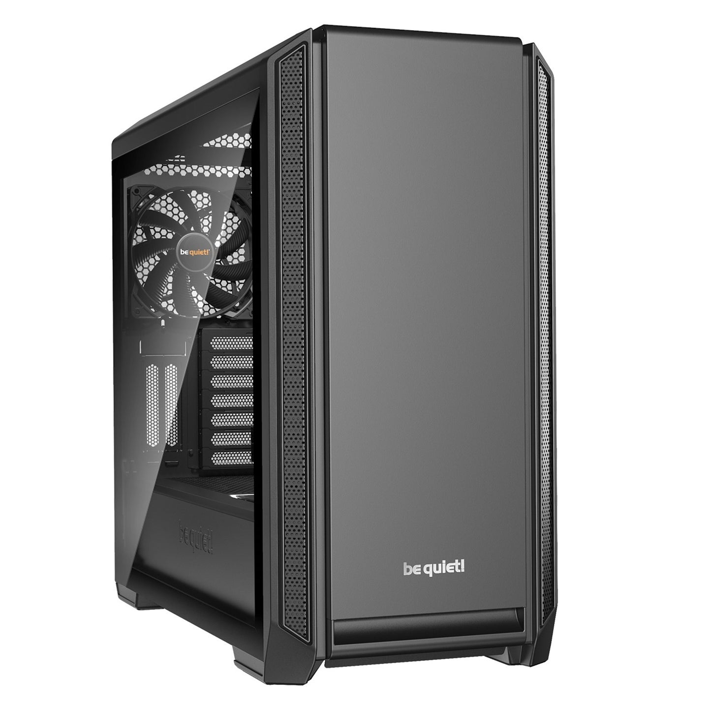 be quiet! Silent Base 601 Window Case, Black, Mid Tower, 2 x USB 3.2 Gen 1 Type-A / 1 x USB 2.0 Type-A, Tempered Glass Side WIndow Panel, 10mm Frontf, Top & Side Sound-Dampening Mats, 2 x Pure Wings 2 140mm Black PWM Fans Included