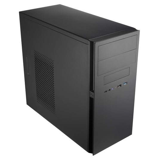 CiT QC-203 Micro-ATX Tower, 1x 80mm Fan, 1x USB 3.0, mATX/mITX Black Case