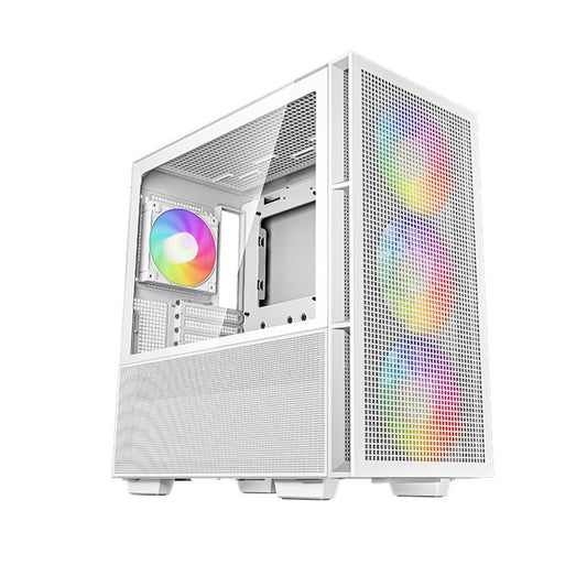 DeepCool CH560, White, Mid Tower Gaming Case, Tempered Glass, 4x ARGB Fans, E-ATX/ATX/MicroATX