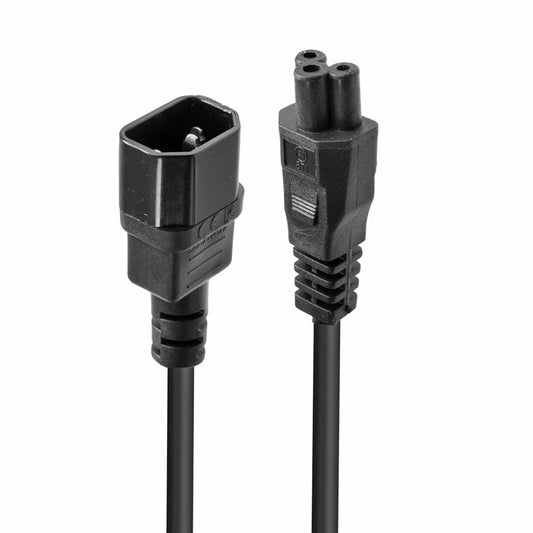 LINDY 30341, 2m C5 to C14 Mains Cable, Lead Free, High Temperature Resistance, Provides max. 2.5A/250V to a device, 10 year warranty