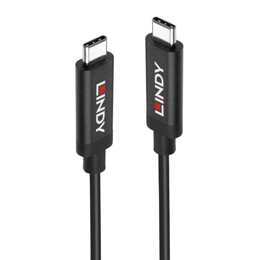 LINDY 43308 5m Active USB 3.2 Gen 2 C/C Cable, Data transfer rates up to 10Gbps, Supports video resolutions up to UHD 8K 7680x4320@60Hz including 4K 4096x2160@120Hz, 2 year warranty