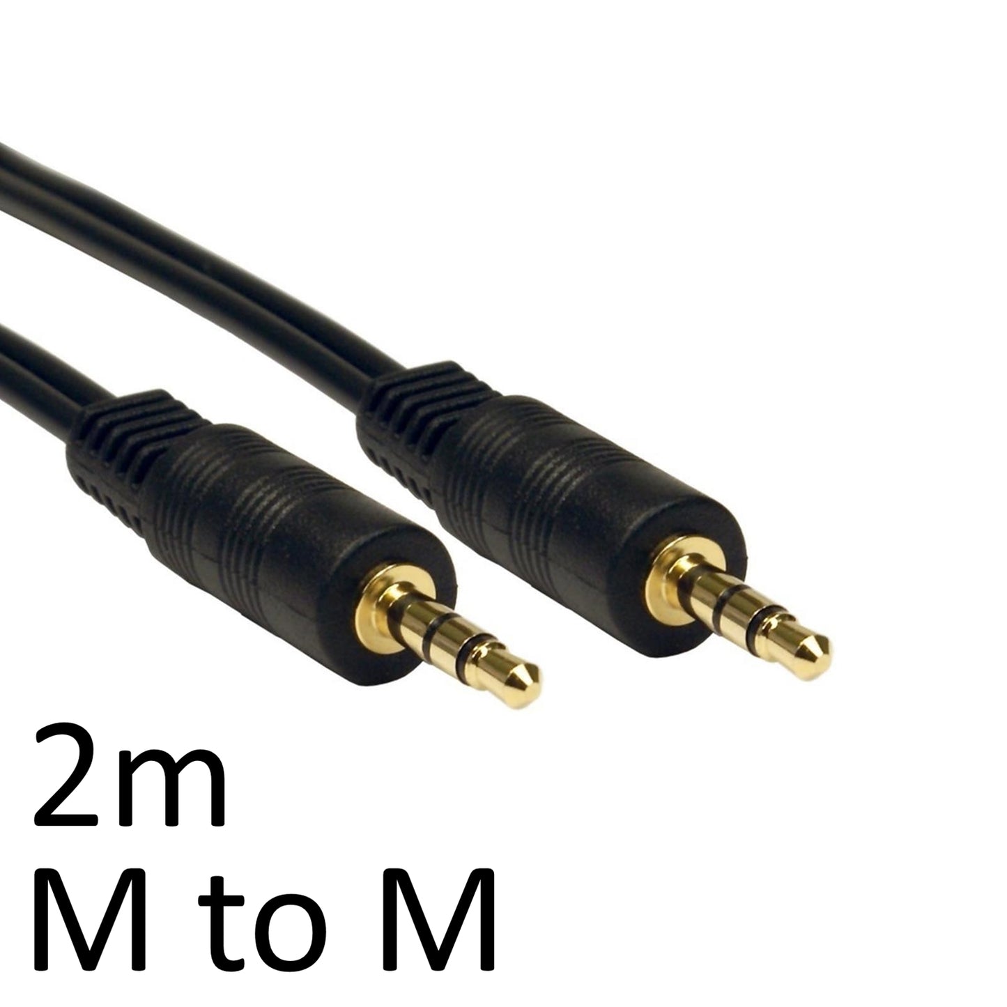 3.5mm (M) Stereo Plug to 3.5mm (M) Stereo Plug 2m Black OEM Cable