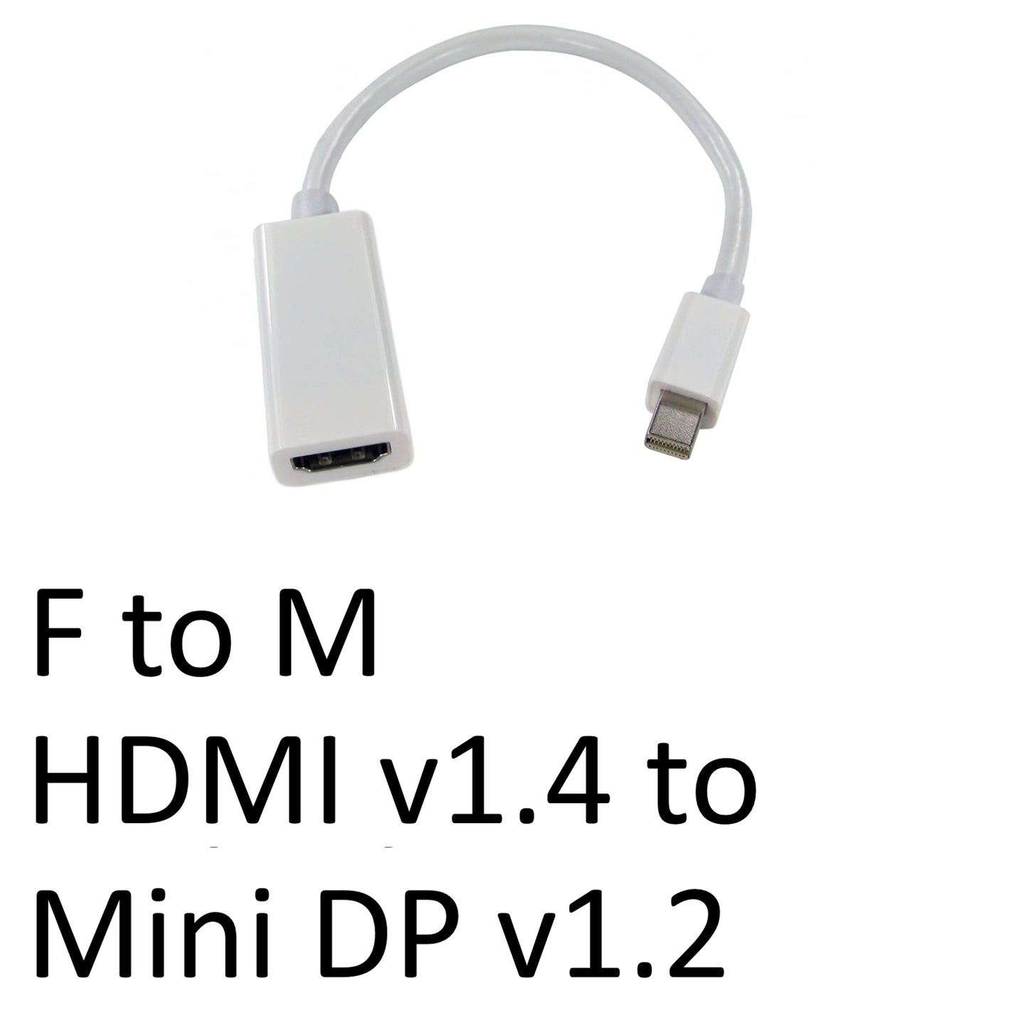 Mini DisplayPort (M) to HDMI (F) White OEM Converter Adapter