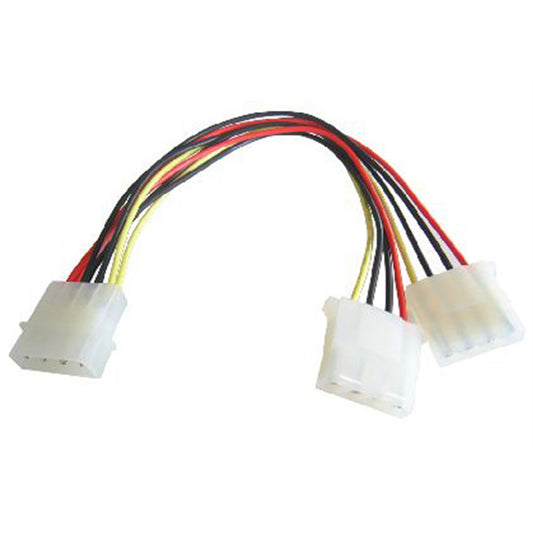 4-Pin Molex (M) to 2 x 4-Pin Molex (F + F) 0.2m OEM Internal Splitter Cable