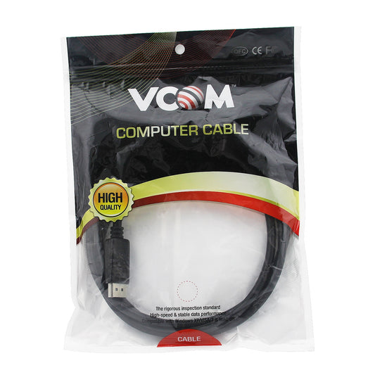 VCOM DisplayPort 1.4 (M) to DisplayPort 1.4 (M) 2m Black Retail Packaged Display Cable