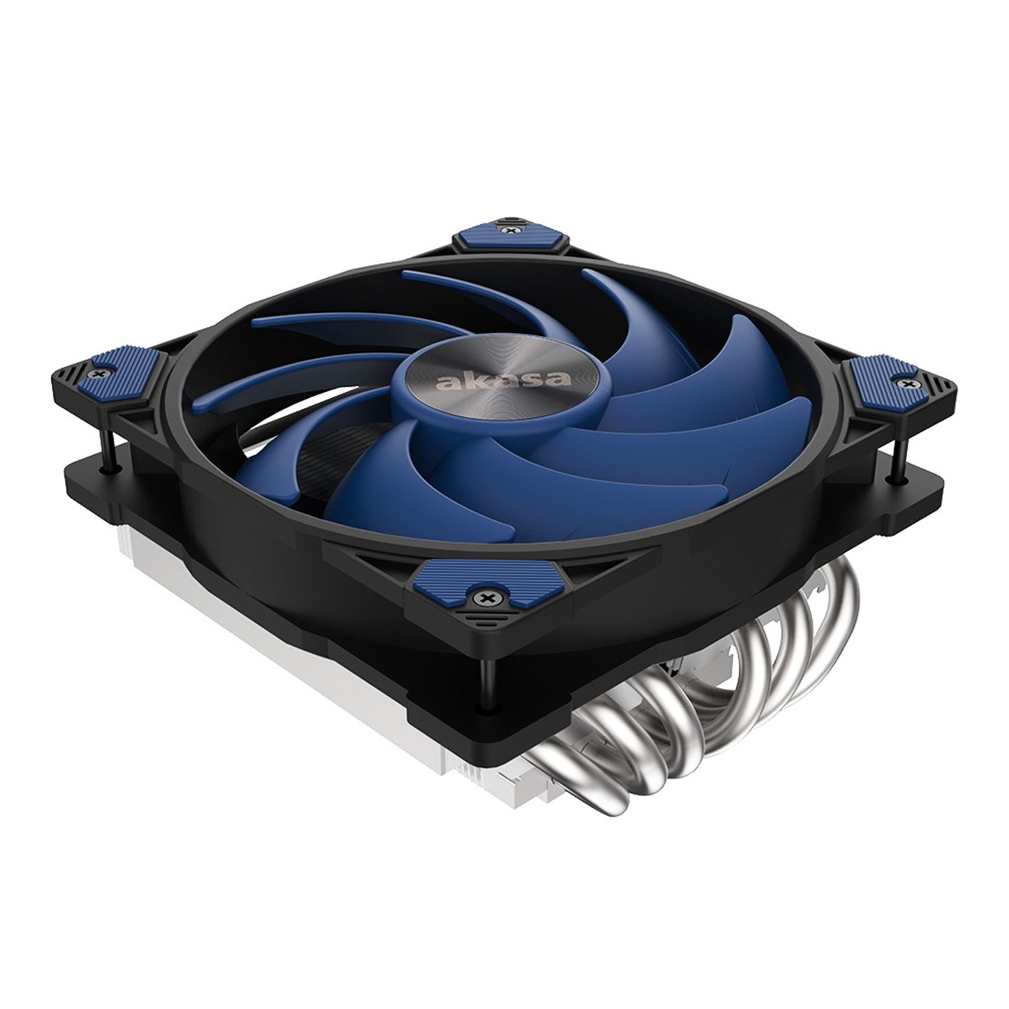 AKASA Alucia H6L Low-Profile Fan CPU Cooler, Universal Socket, 120mm PWM Fan, 2000RPM, 6 Heat Pipes, Low-Profile at 67.2mm Height, Intelligent PWM Speed Control, Secure & Easy Mounting