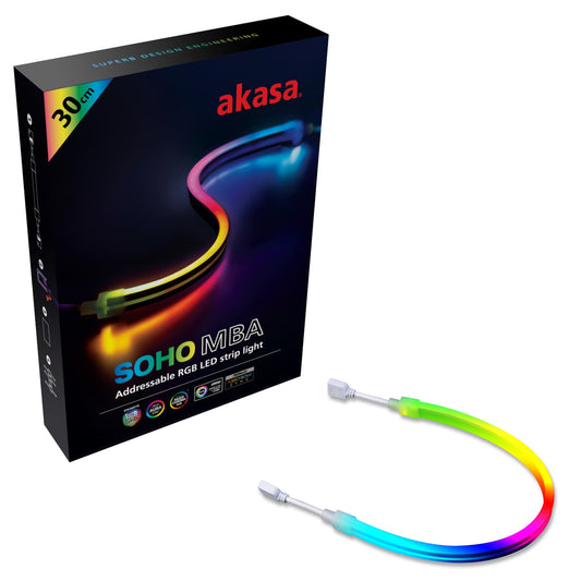 Akasa Soho MBA 0.3m Magnetic Addressable RGB LED Light Strip