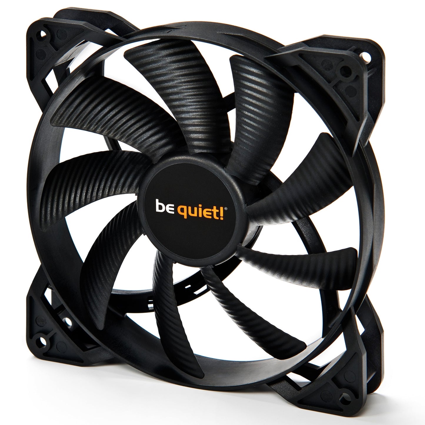 be quiet! Pure Wings 2 Black Fan, 120mm, 1500RPM, 3-Pin Fan Connector, Black Frame, Black Blades, 9 Airflow-Optimized Fan Blades That Reduce Noise Generating Turbulence