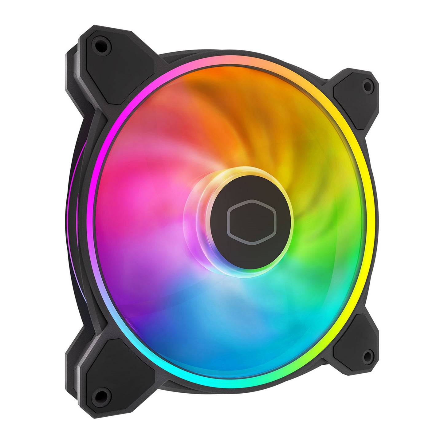 Cooler Master 140mm Cooler Master MasterFan MF140 Halo2, 7 Blade, PWM, Addressable RGB LEDs, Single Fan Pack