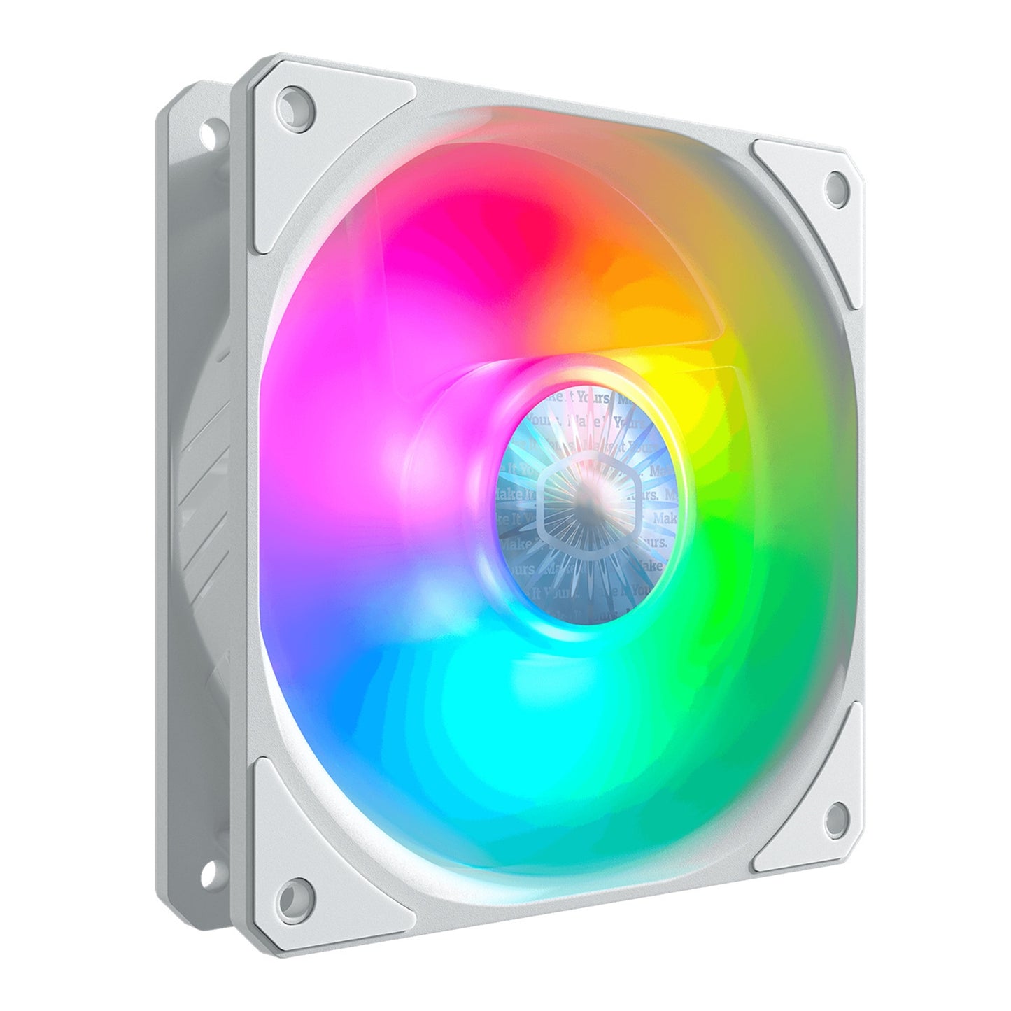 Cooler Master 120mm Cooler Master SickleFlow 120 ARGB White, 7 Blade, PWM, Addressable RGB LEDs