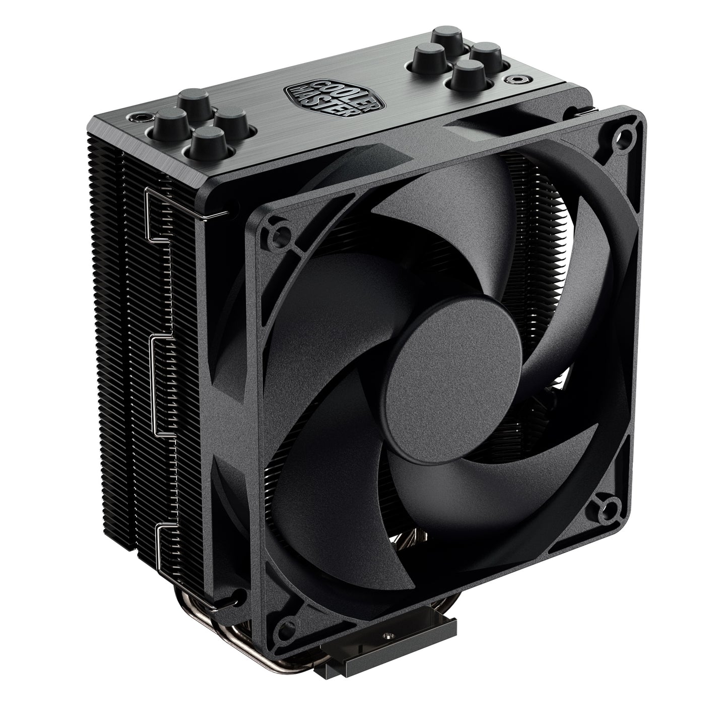 Cooler Master Hyper 212 V2 Black Edition Fan CPU Cooler, Universal Socket, 120mm PWM Silent Silencio FP120 Black Fan, 2000RPM, 4 Heat Pipes, Aluminium Fins, Direct Contact Technology, Intel LGA 1700 Bracket Included