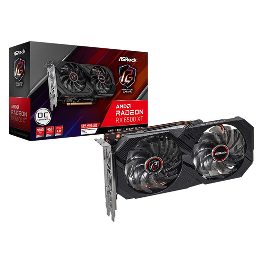 ASRock AMD Radeon RX 6500 XT Phantom Gaming D 4GB OC Graphics Card