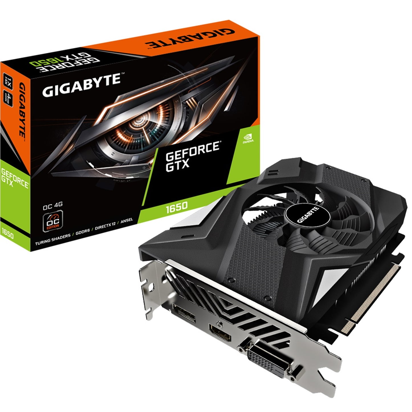 Gigabyte Nvidia GeForce GTX 1650 D6 OC 4GB Single Fan Compact Graphics Card