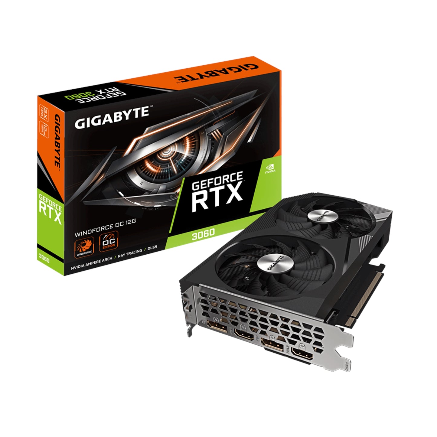 Gigabyte Nvidia GeForce RTX 3060 WINDFORCE OC 12GB V2 LHR Dual Fan Graphics Card