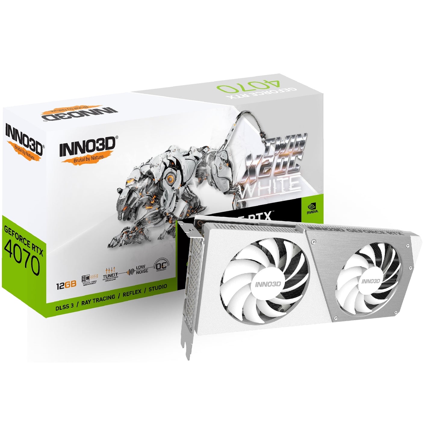 Inno3D Nvidia GeForce RTX 4070 Twin X2 OC White Graphics Card