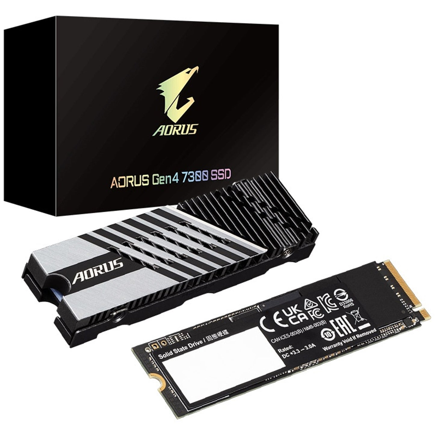 Gigabyte AORUS Gen4 7300 (AG4731TB) 1TB NVMe M.2 Interface, PCIe 4.0, 2280 SSD, Read 7300MB/s, Write 6000MB/s 5 Year Warranty