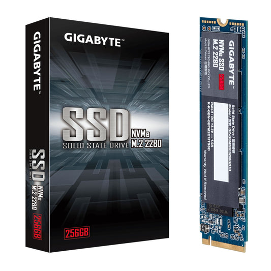 Gigabyte GP-GSM2NE3256GNTD 256GB M.2 PCIe NVMe Read 1700MB/s Write 1100MB/s 3 Year Warranty