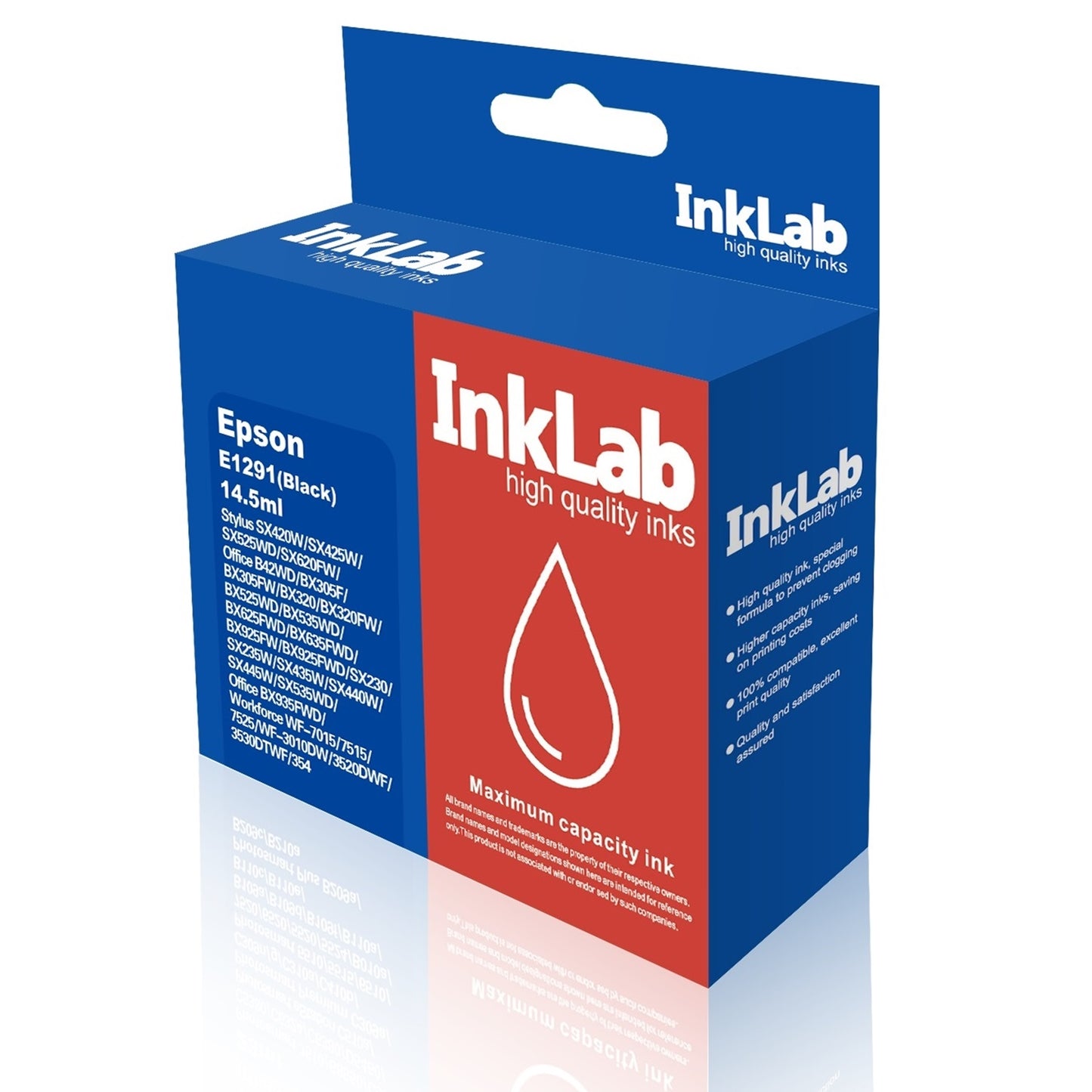 InkLab 1291 Epson Compatible Black Replacement Ink