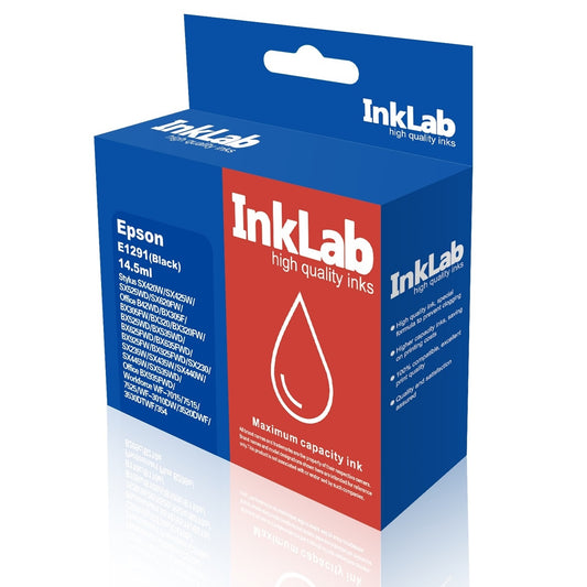 InkLab 1291 Epson Compatible Black Replacement Ink