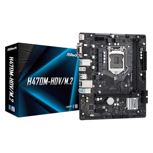 ASRock H470M-HDV/M.2 Intel Socket 1200 Micro ATX HDMI/VGA/DVI USB 3.2 Gen1 M.2 Motherboard