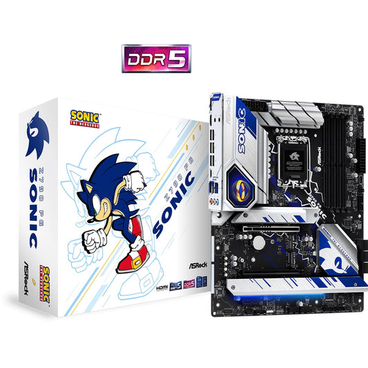 ASRock Z790 PG SONIC Motherboard, Intel Socket 1700, ATX, DDR5, 1x USB 3.2 Gen2x2 Type-C, 1x PCIe 5.0 x16, 1x PCIe 4.0 x16, 1x PCIe 3.0 x1, 1x M.2 Key-E for WiFi, Killer 2.5G LAN