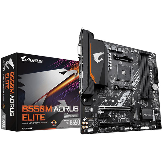 Gigabyte B550M AORUS ELITE AMD Socket AM4 Micro ATX DVI/HDMI M.2 USB 3.2 Gen1 Motherboard