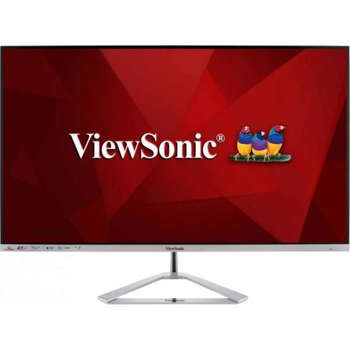 Viewsonic VX3276-4K-mhd 32 Inch 4K Entertainment Gaming Monitor, 60Hz, 4ms, Speakers, Dual HDMI, Display Port, Mini Display Port, VESA, Silver