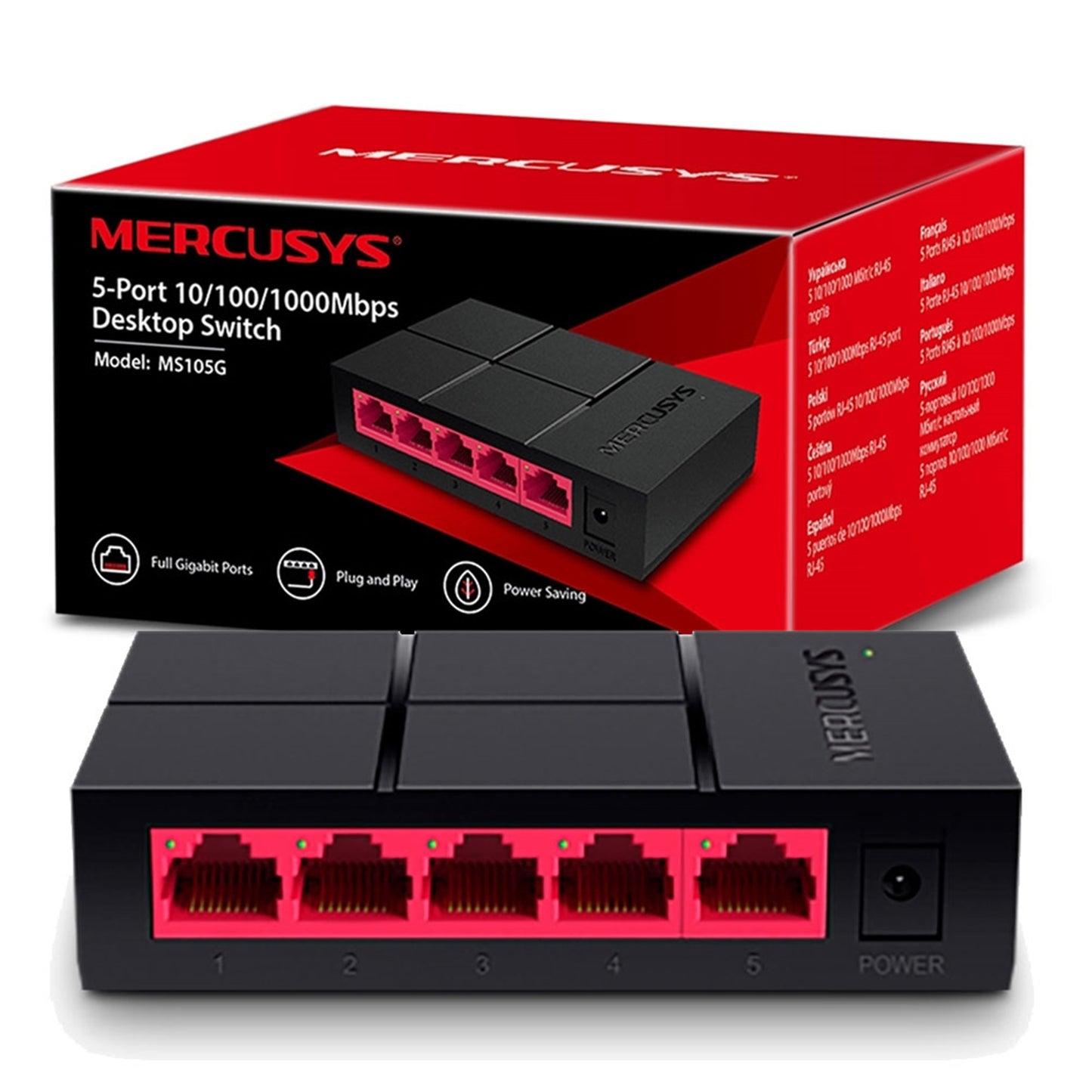 Mercusys MS105G 5 Port Gigabit Ethernet Network Switch