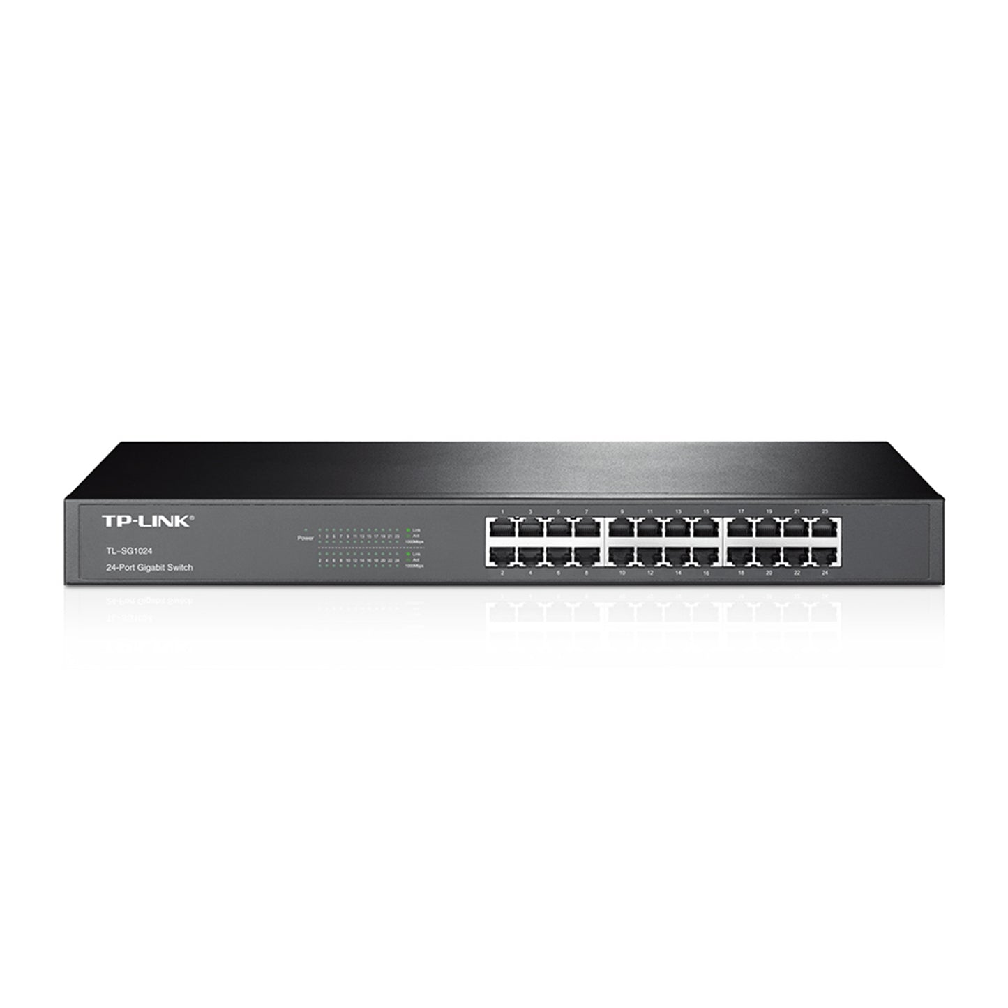 TP-Link TL-SG1024 24-Port Gigabit Rackmount Network Switch, 10/100/1000Mbps RJ45 Ports, Rack-mountable