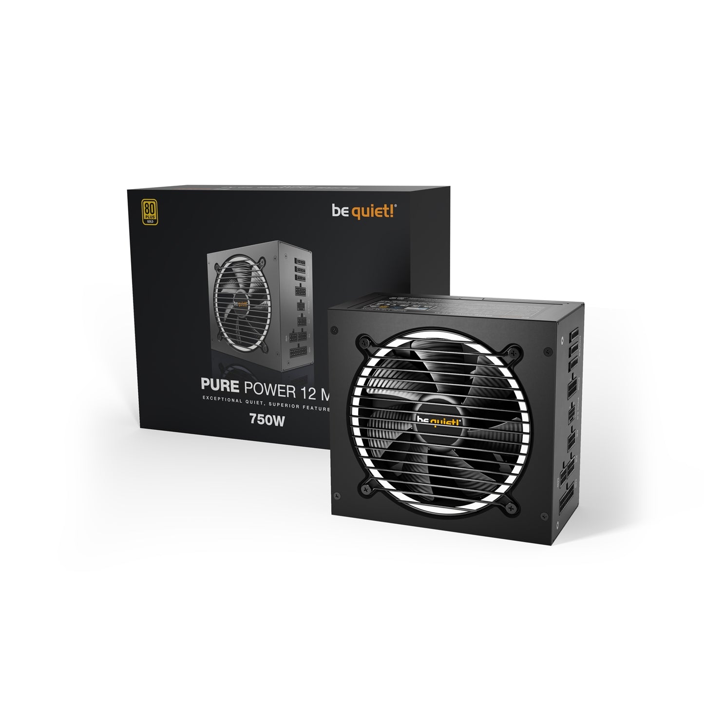 be quiet! Pure Power 12 M 750W PSU, 80 PLUS Gold, Exceptionally Quiet 120mm Fan, ATX 3.0, 10 Year Warranty