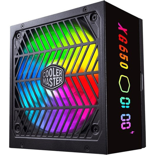 Cooler Master XG650 Plus Platinum PSU - 80 Plus Platinum (+92% Efficiency) 650W, Fully Modular, Real-Time Display, 100% Japanese Capacitors, 135mm FDB ARGB Fan