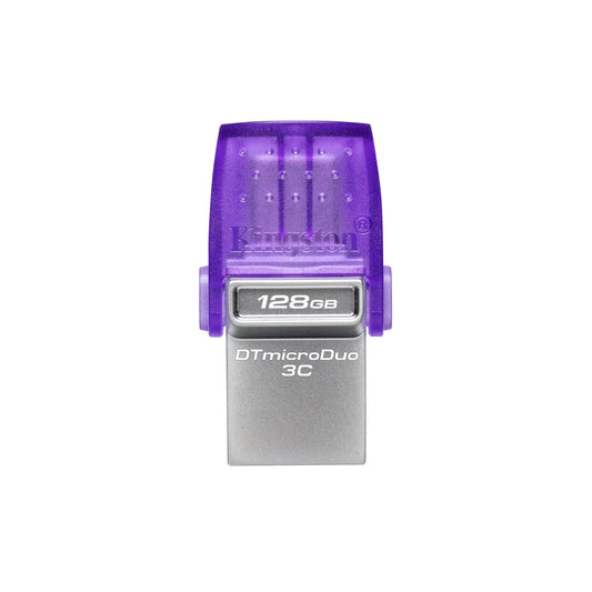 Kingston DataTraveler DTDUO3CG3/128GB 128GB MicroDuo USB OTG Flash Drive, 3C, USB-C and Type A