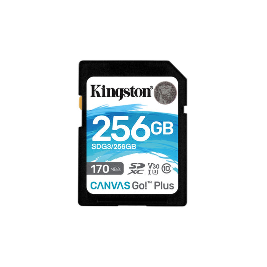 Kingston Canvas Go! Plus SDCG3/256GB 256GB Micro SD Card, UHS-1 (U3)