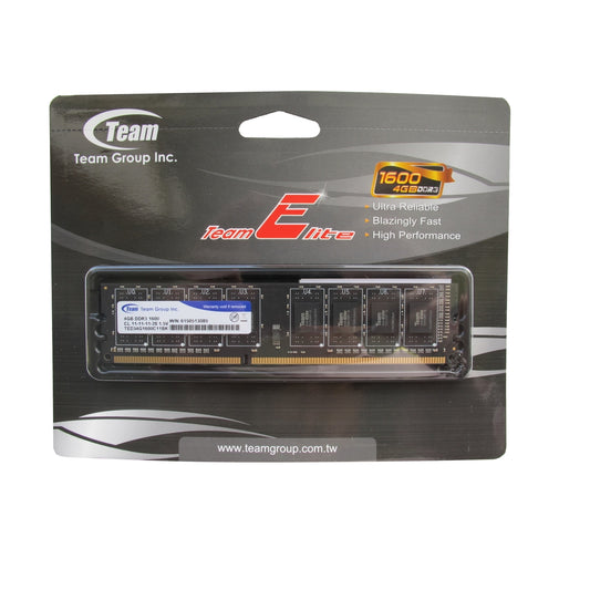 Team Elite 4GB No Heatsink (1 x 4GB) DDR3 1600MHz DIMM System Memory