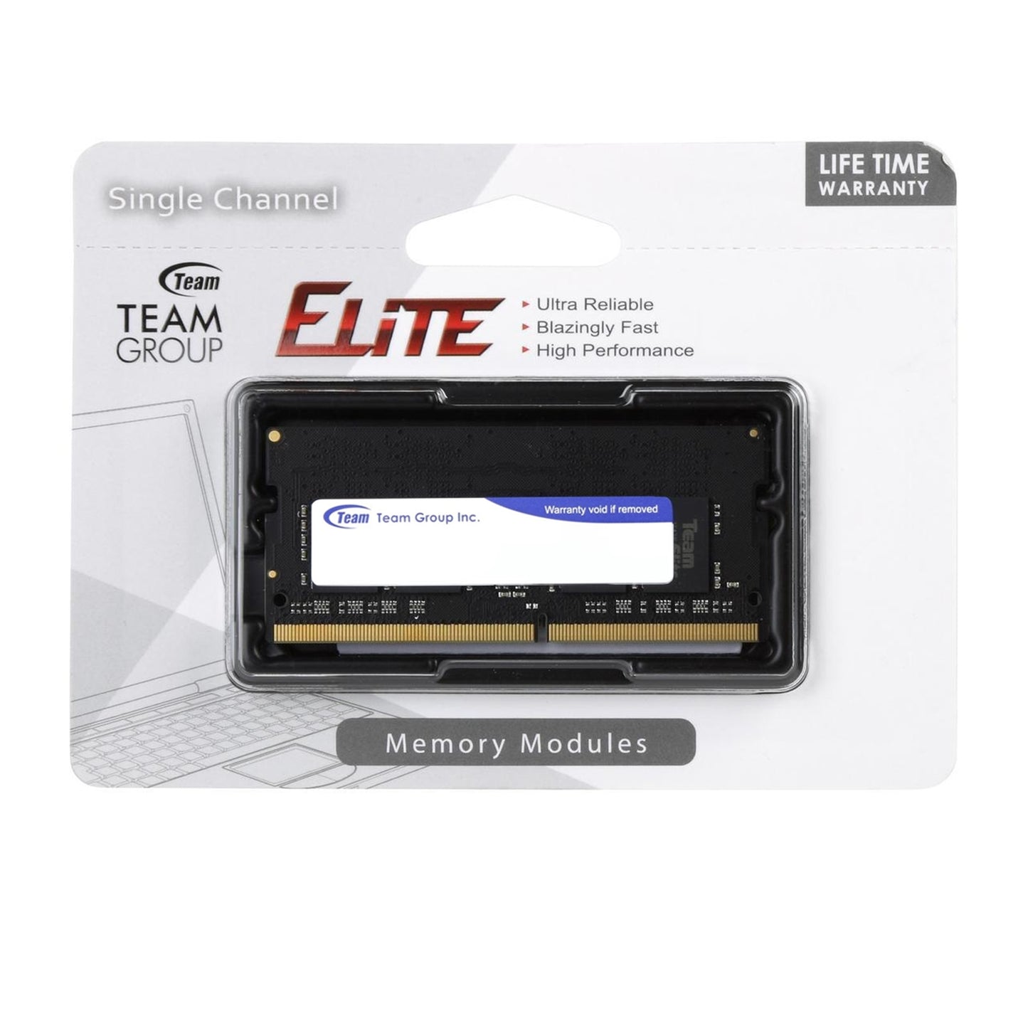 Team Elite 8GB No Heatsink (1 x 8GB) DDR4 2400MHz SODIMM System Memory