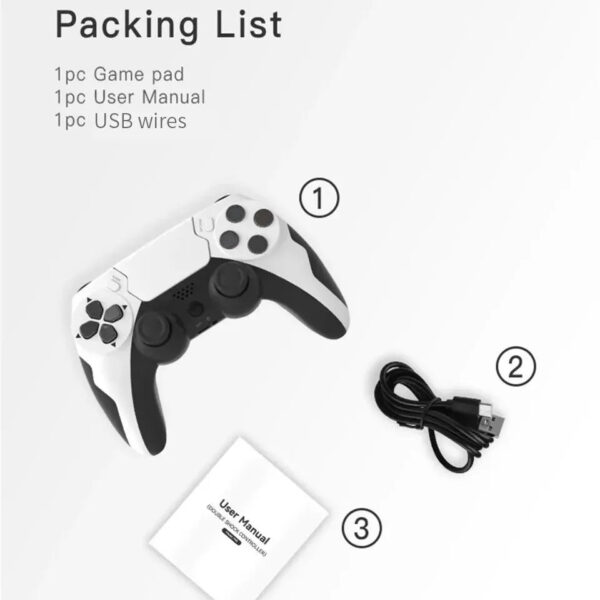 GAMINJA P48 Wireless Gamepad with Six Axis Gyroscope Game Controller For PS4 PS3 Console Wins 7 8 10 Dual Vibration PC Joystick - Image 6