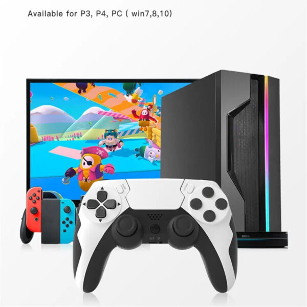 GAMINJA P48 Wireless Gamepad with Six Axis Gyroscope Game Controller For PS4 PS3 Console Wins 7 8 10 Dual Vibration PC Joystick - Image 2