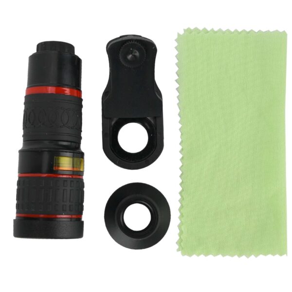 20X Long Focus Lens Long Focus Lens 20X Long Focus Zoom Telephoto Lens with Clip for Smart Phone Tablet PC Black Telephoto Lens - Image 5