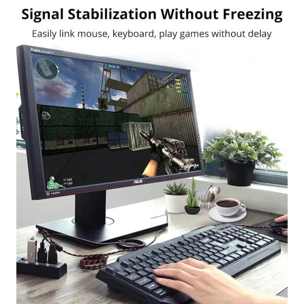 7-Port USB 2.0 Switch Extension Hub – One Drag Seven USB Splitter for PC, Laptop, and Desktop - Image 3