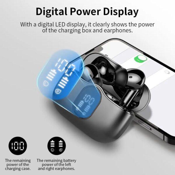 Wireless Earbuds with Bluetooth 5.3, In-Ear Headphones Featuring 4 ENC Mics and 36 Hours of Playtime, LED Display Included. - Image 6
