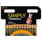 Duracell Simply Alkaline Pack of 12 AAA Batteries
